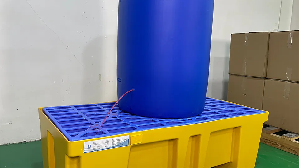 leakage into spill pallet