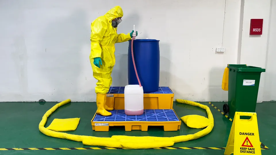 Transfer leakages to the secondary container