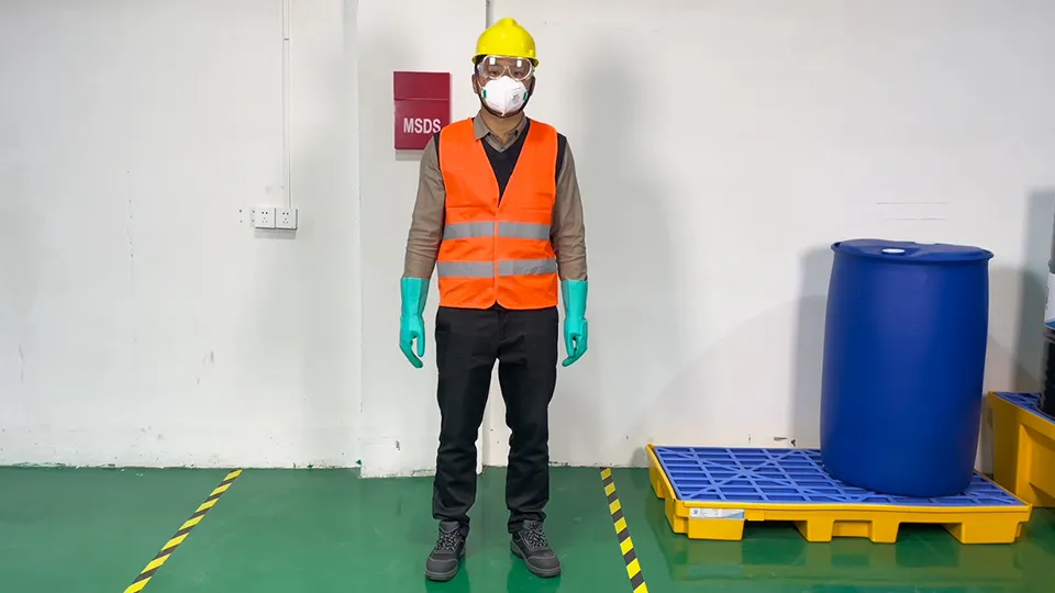 PPE wearing for oil spill