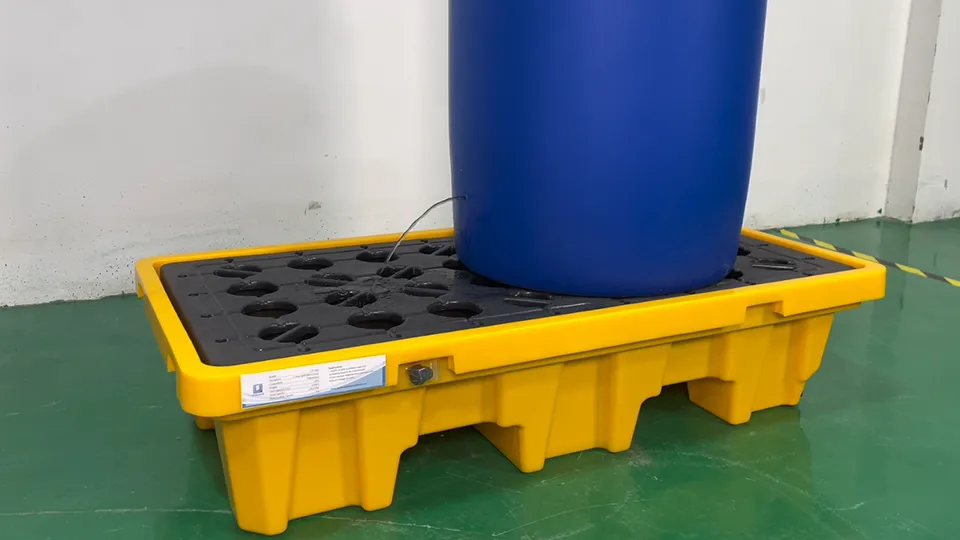 Spill into the spill pallet