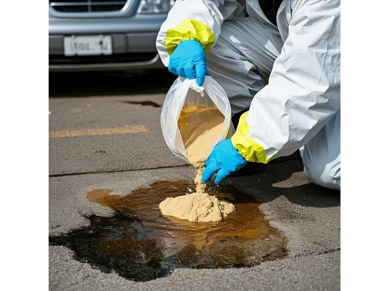 how to clean spilled gas