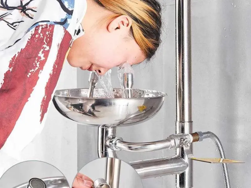 a plumbed eyewash station is portable true or false