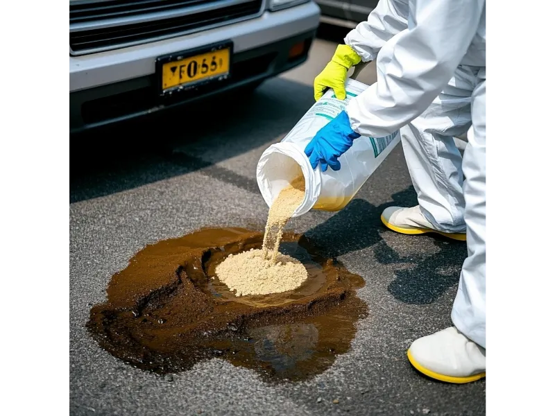 does brake fluid stain concrete