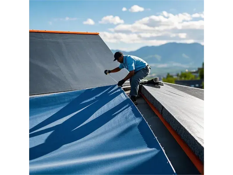 how to put a tarp on a roof without nails