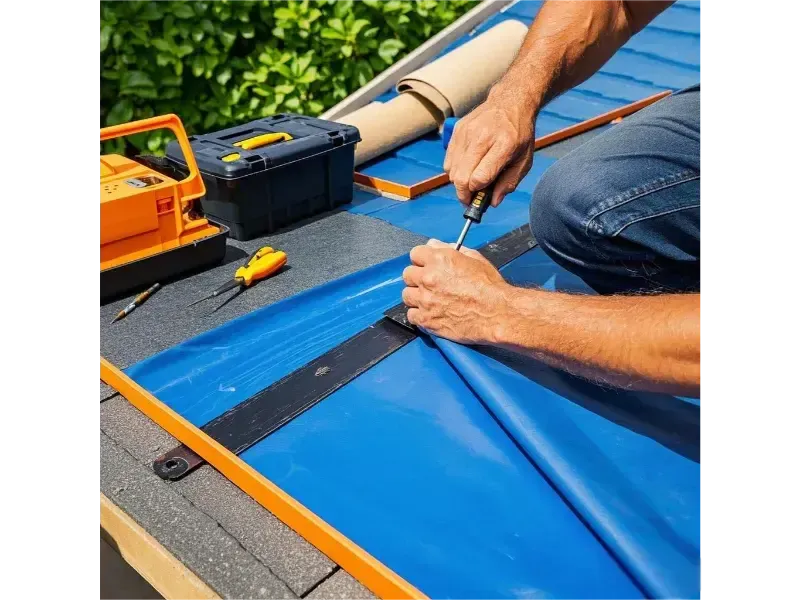 How to Install a Roof Tarp After Storm Damage